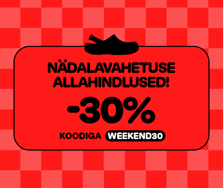 &ndash;30% valitud toodetele koodiga: WEEKEND30 I Crocs.com.ee